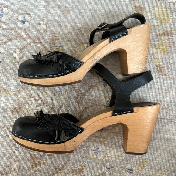 Swedish Hasbeens Fringy Sandal Size 40 - Picture 3 of 7